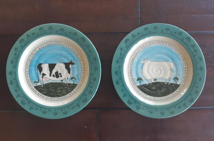 Warren Kimble Bord  ( 2x ), Huis en Inrichting, Keuken | Servies, Nieuw, Bord(en), Overige stijlen, Ophalen