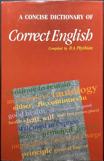 A Concise Dictionary of Correct English beschikbaar voor biedingen