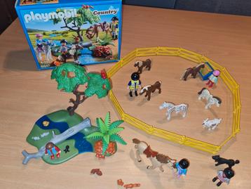 Playmobil Ponyrijles 6947 + extra paarden, dieren etc. 