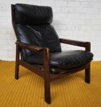 vintage fauteuil, Scandinavisch design, Gebruikt, Leer, Ophalen