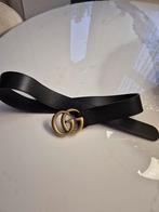 Gucci Riem met GG Buckle - Zwart Leer, 80 tot 90 cm, 3 tot 5 cm, Tailleriem, Ophalen of Verzenden