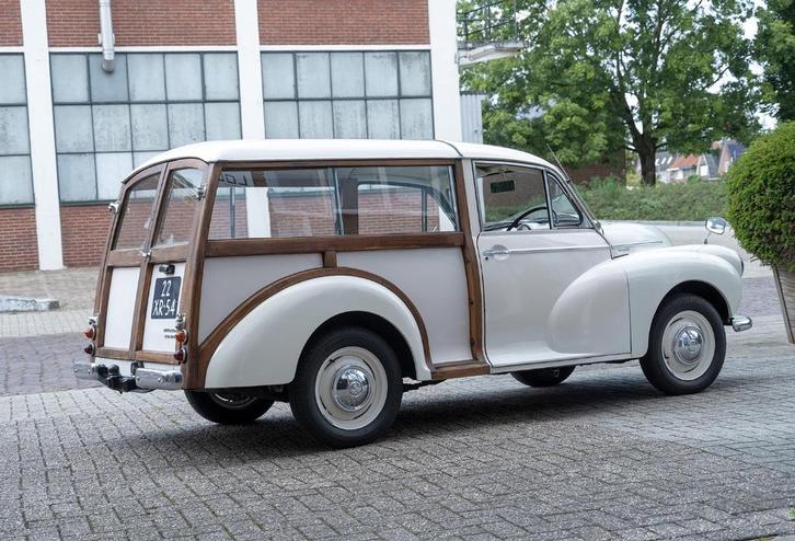 Morris Minor Traveller, Auto's, Oldtimers, Particulier, MG, Benzine, Stationwagon, Handgeschakeld, Wit, Overige kleuren, Kunstmatig leder