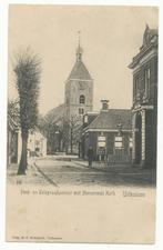 Post en Telegraafkantoor met Hervormde Kerk.  Uithuizen, Verzenden, Voor 1920, Ongelopen, Groningen