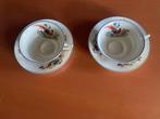 2 Antieke Newhall Hanley theekopjes met paradijsvogeldecor, Ophalen of Verzenden