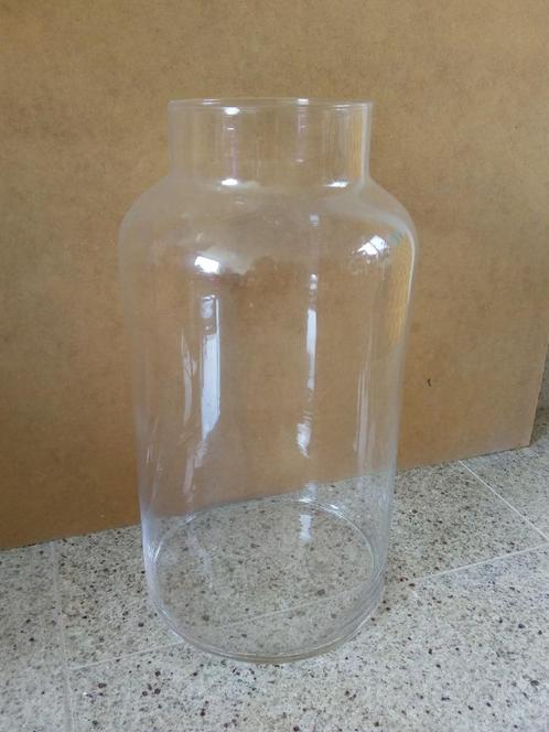 Glazen melkbus vaas nummer 3, Huis en Inrichting, Woonaccessoires | Vazen, Gebruikt, Overige kleuren, Minder dan 50 cm, Glas, Ophalen