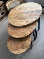 Set van 3 Ronde Salontafels, Huis en Inrichting, Ophalen, Minder dan 45 cm, Minder dan 55 cm, Rond