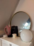 Ronde spiegel met gouden rand, Huis en Inrichting, Woonaccessoires | Spiegels, Ophalen, Rond, Nieuw, Minder dan 100 cm