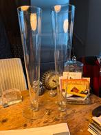 Vazen glas lang 45cm 2 stuks, Ophalen, Gebruikt, Overige kleuren, Glas