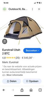 Eurotrail Utah 2 BTC nieuwe tent (Obelink), Ophalen, Nieuw, Tot en met 2