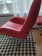 In topstaat: prachtige leren Montel draaifeauteuil +hocker, Ophalen of Verzenden, Zo goed als nieuw, 75 tot 100 cm, 50 tot 75 cm