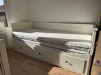 HEMNES Bedbank, uitschuifbed, Ophalen, Gebruikt, Eenpersoons, Wit