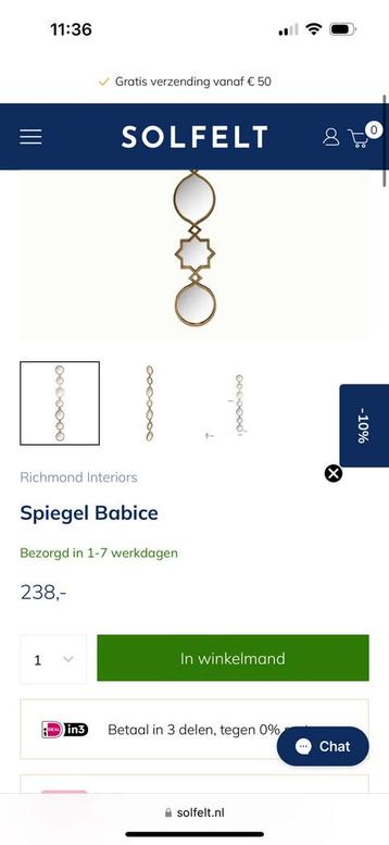 Twee richmond spiegels babice beschikbaar voor biedingen