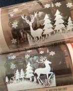 Nieuw Twee raamstickers groot 1 meter kerstbomen herten wit, Diversen, Kerst, Ophalen of Verzenden, Nieuw