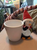 Kerst plantenpot, Kunststof, Gebruikt, Wit, Ophalen of Verzenden