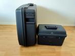 Delsey hardcase koffer set, maat M en een beautycase., Ophalen, Gebruikt, Hard kunststof, Slot