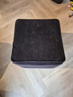 Zwarte poef 45x45x45 cm, Ophalen, Gebruikt, Vierkant, Stof