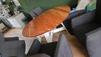 Eetkamerstoelen (6x) met ronde eettafel, Ophalen, Gebruikt, Modern, 6 tot 8 stoelen