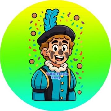 L457 icing frosting roetveeg piet 20cm eetbare taart print  beschikbaar voor biedingen