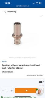 Rehau koppelingen 10 stuks 25x22 137226-001 nieuw, Doe-het-zelf en Verbouw, Buizen en Afvoer, Overige materialen, Overige typen