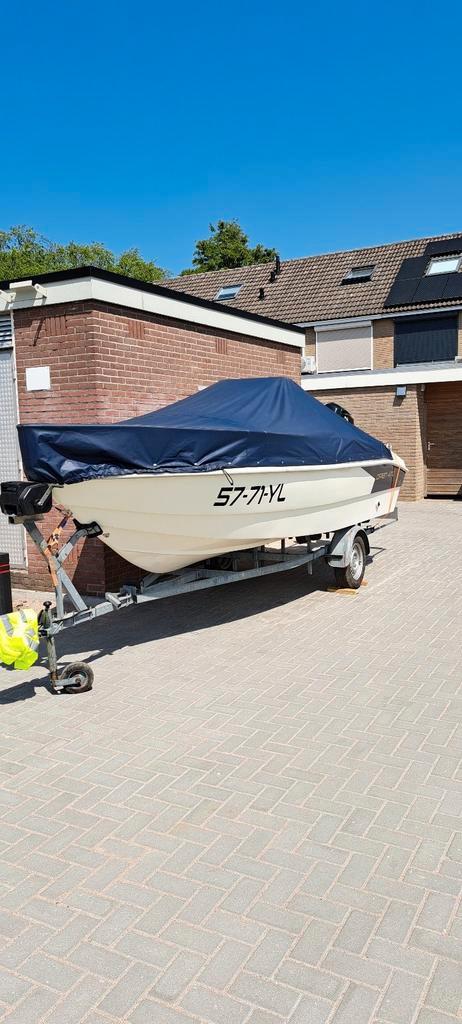 Consoleboot, nautica, 40pk, Suzuki, boottrailer, boot, Watersport en Boten, Vis- en Consoleboten, 30 tot 50 pk, 3 tot 6 meter