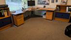 Hoekbureau met lades en kasten - gratis, alles in 1x ophalen, Huis en Inrichting, Bureaus, Ophalen, In hoogte verstelbaar, Gebruikt