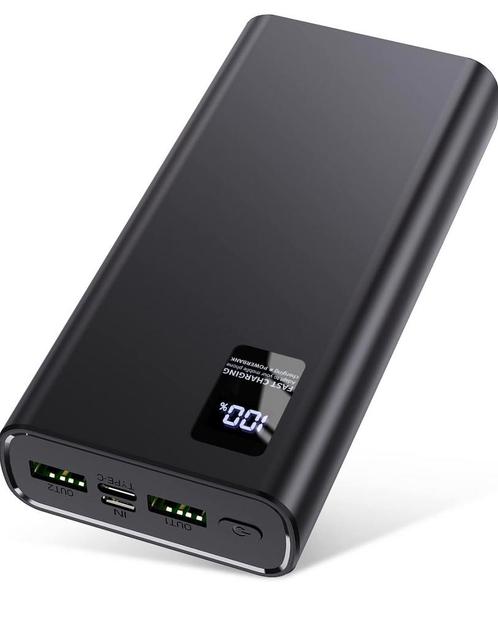 Powerbank 24.000 mAh met snellader & display – Nieuw in doos, Telecommunicatie, Powerbanks, Zo goed als nieuw, Ophalen of Verzenden
