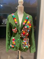 Carnaval Jasje Dames Maat 38 - Groen met Versieringen, Maat 38/40 (M), Carnaval, Ophalen of Verzenden, Kleding