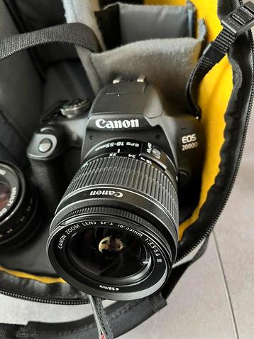 Canon 2000D spiegelreflex inc accesoires