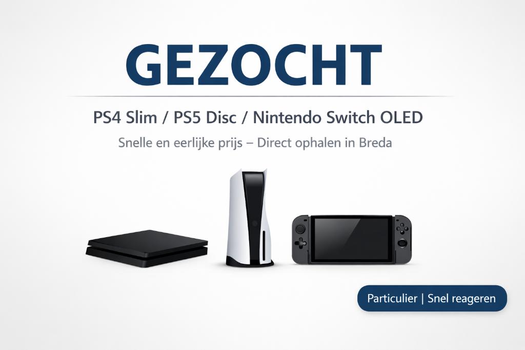 Gezocht: PS5 Disc - Snel ophalen - Nette prijs, Spelcomputers en Games, Spelcomputers | Sony PlayStation 5, Zo goed als nieuw