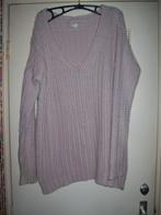 Grof Gebreide Trui beige met V hals One Size NC, Kleding | Dames, Beige, Ophalen of Verzenden, Zo goed als nieuw, Nice Connection