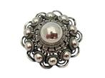 Zilveren broche Zeeuwse knop, D 32 mm, Verzenden, Zilver, Broche