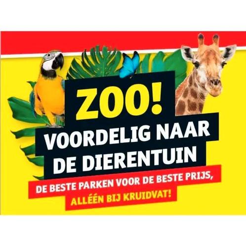 Twee Kruidvat dierentuin actiecodes geldig tot 4 juli, Tickets en Kaartjes, Recreatie | Dierentuinen, Twee personen