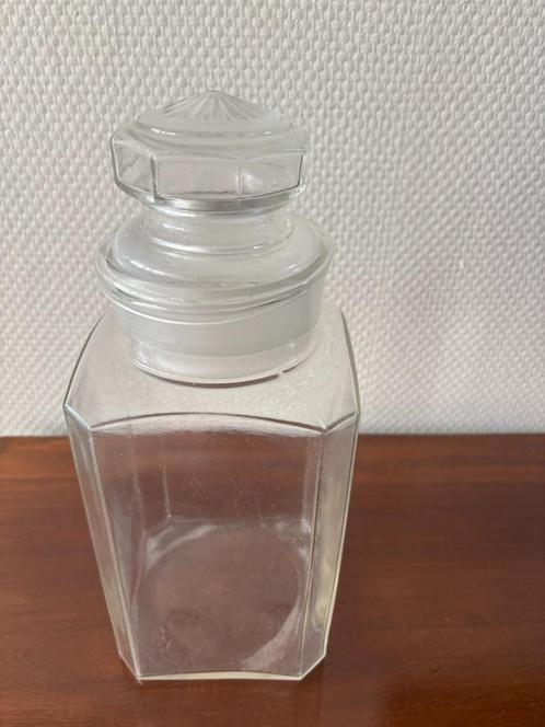 Antieke glazen snoeppot / voorraadpot met deksel. 35 cm., Antiek en Kunst, Antiek | Glas en Kristal, Ophalen of Verzenden