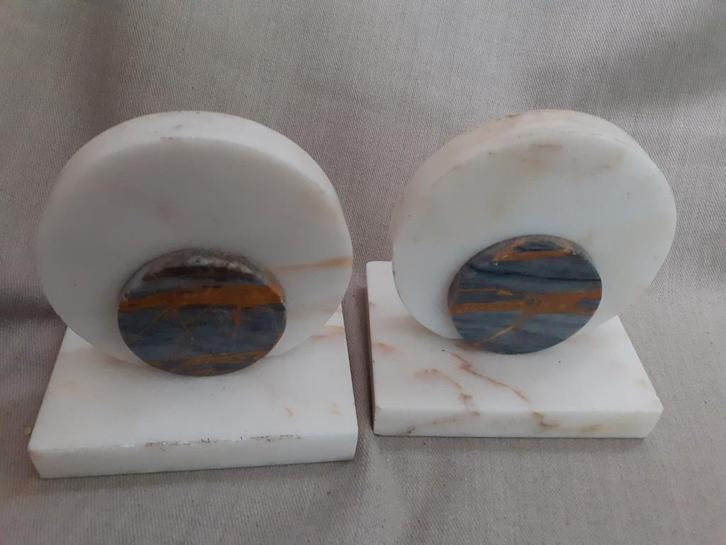 Stel Art Deco boekensteunen "marmer", Antiek en Kunst, Curiosa en Brocante, Ophalen of Verzenden
