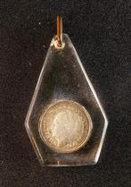 Hanger ketting 2 x 10 cent Wilhelmina opgestoken haar in vij