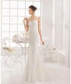 Nieuwe Aire Barcelona trouwjurk sleep blush maat 40 42 38, Ophalen of Verzenden, Nieuw, Wit, Trouwjurk