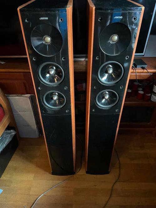 Jamo S 606 vloerstaande luidsprekers, Audio, Tv en Foto, Luidsprekers, Gebruikt, Front, Rear of Stereo speakers, 120 watt of meer