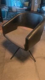 ZUIVER draaifauteuil met hoge zit, Huis en Inrichting, Stoelen, Ophalen, Leer, Zwart, Zo goed als nieuw