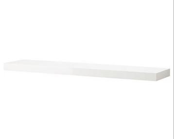 Zwevende Wandplank wit 118x26 cm beschikbaar voor biedingen