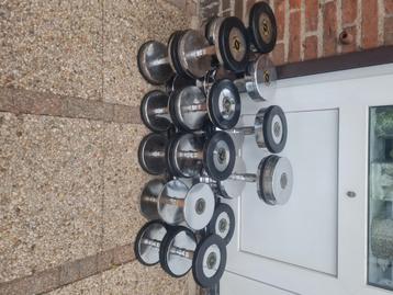 Dumbells rubber strength 5 kilo t/m 27.5kilo beschikbaar voor biedingen