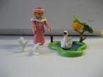 playmobil dame met zwaan en vogels bij vijver, Ophalen of Verzenden, Zo goed als nieuw