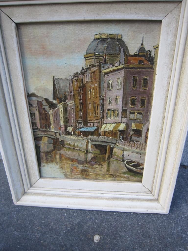 OUD ROTTERDAM,""Impr. schild. "" HET STEIGER "". V.VERVEEN, Antiek en Kunst, Ophalen