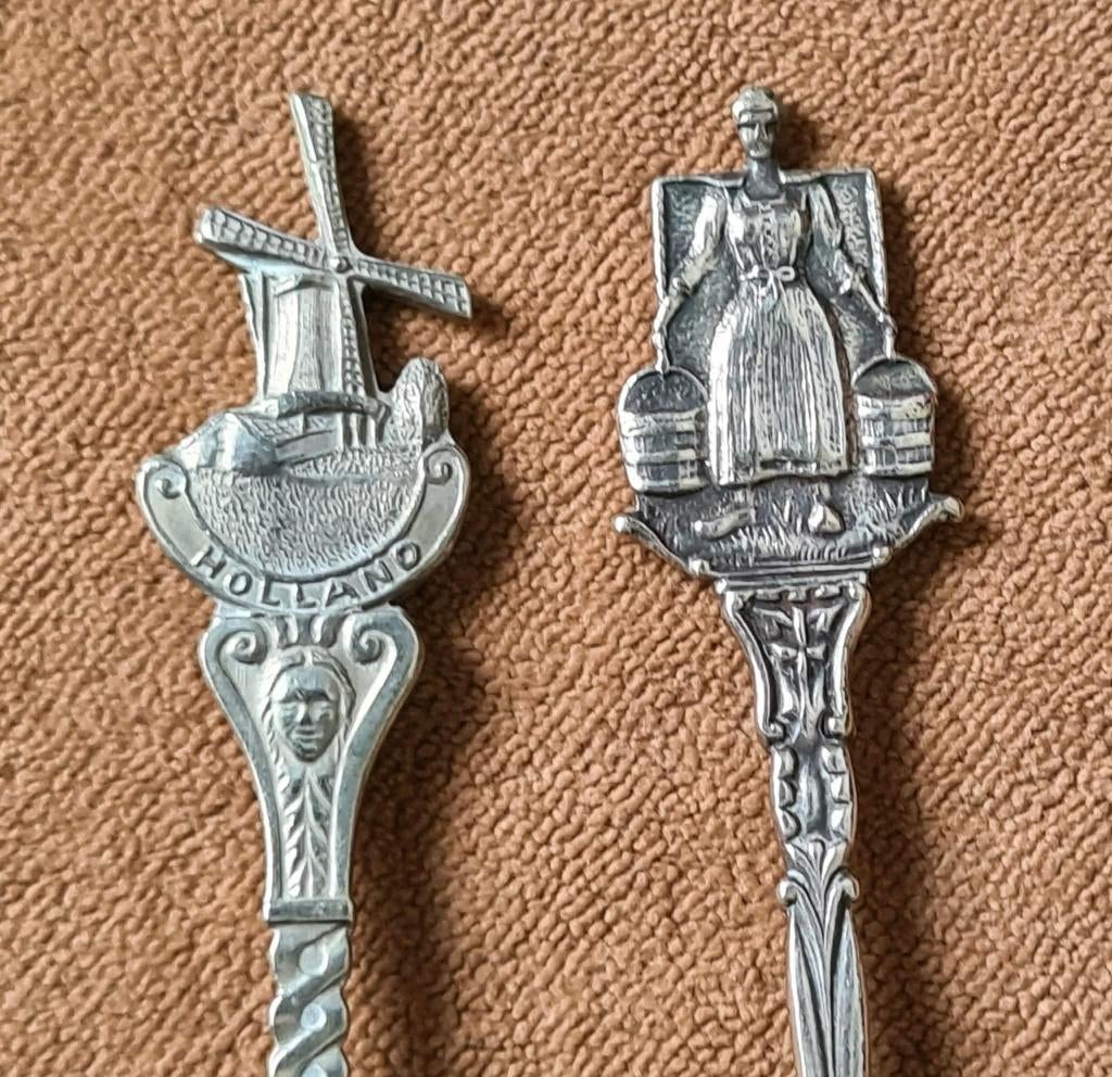 2 Theelepels Holland - Molen, Ophalen of Verzenden