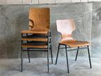 (30) Vintage houten kantinestoelen / schoolstoelen, Huis en Inrichting, Stoelen, Ophalen, -, Zo goed als nieuw, -