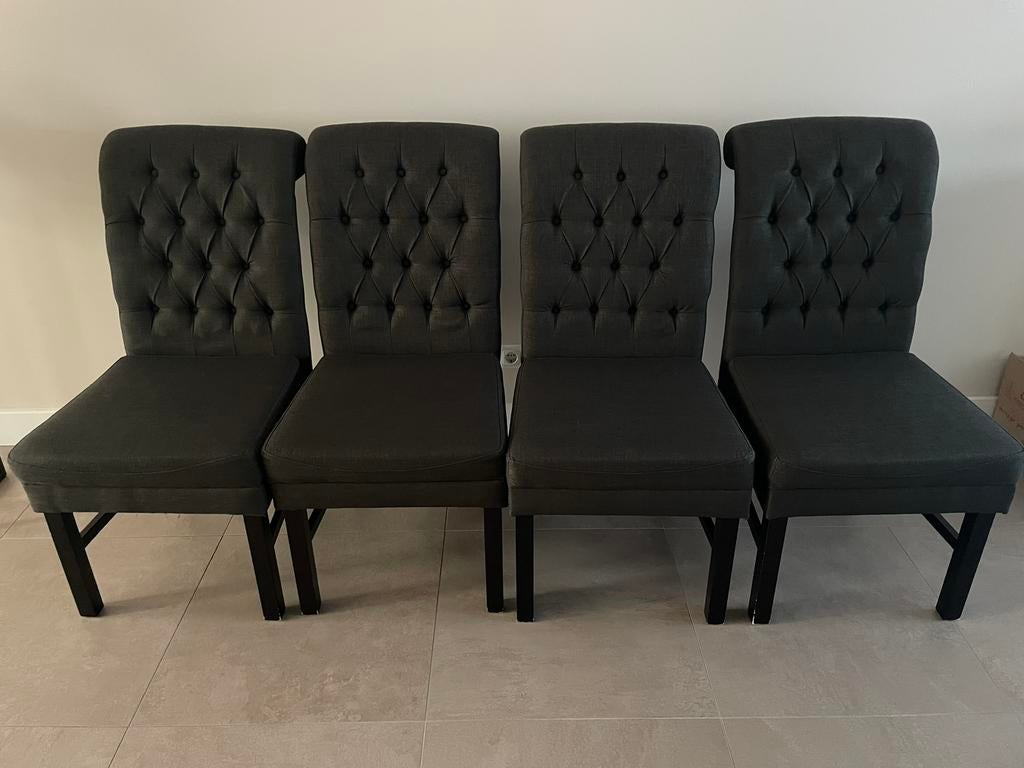 Eetkamerstoelen, Huis en Inrichting, Stoelen, Ophalen, Gebruikt, Vier, Stof