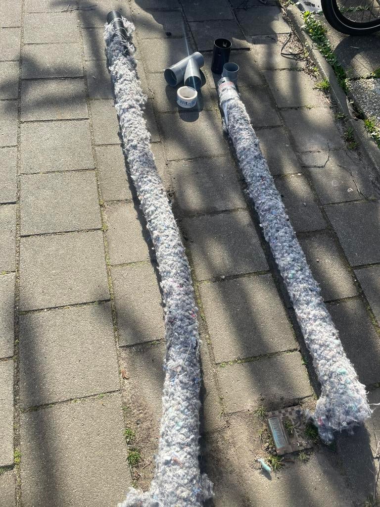 19 m drainage buis 80mm met koppelstukken, Ophalen, Pvc, 6 meter of meer, Overige typen