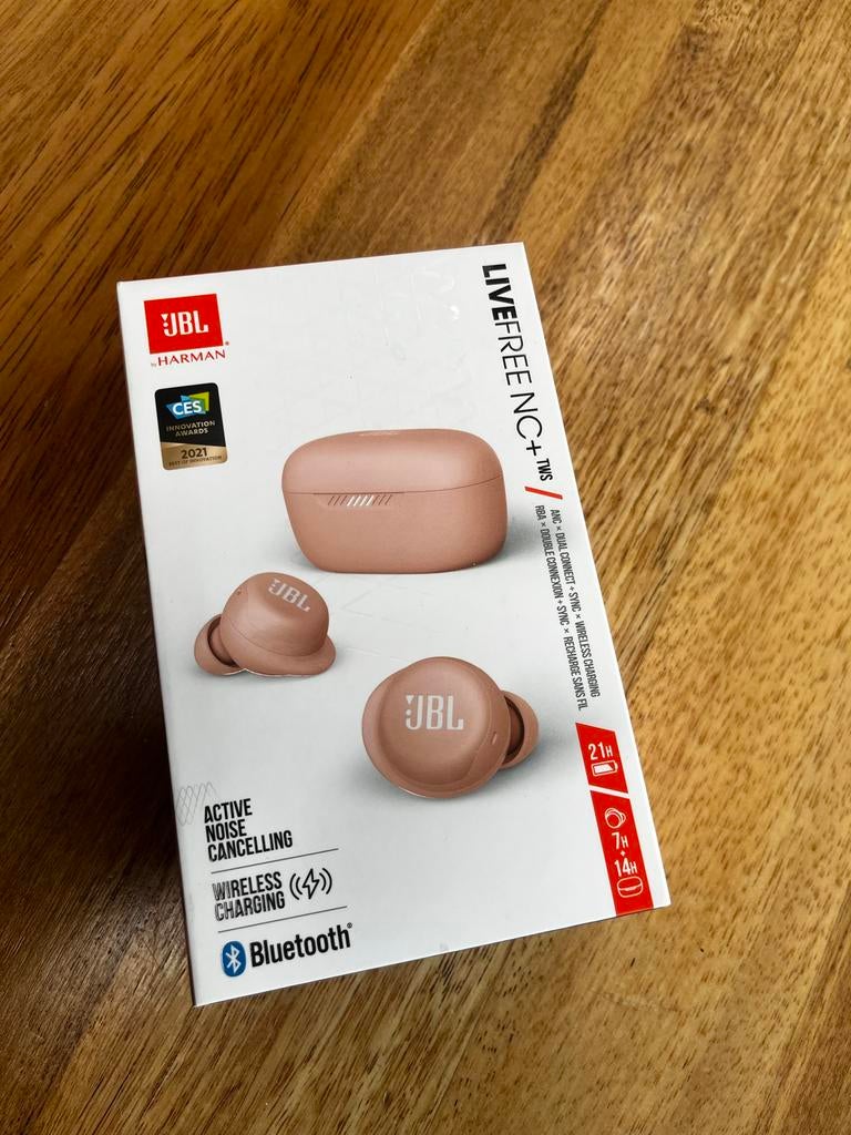JBL Live Free NC+ TWS Oortjes - Roze, Ophalen of Verzenden, Zo goed als nieuw, Overige merken, Draadloos