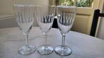 Gegraveerde champagneglazen 3 stuks hoogte 16 cm, Ophalen of Verzenden