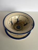 Eskaf plateel Kom met Schotel - Blauw/Crème Kiek Vander, Ophalen of Verzenden