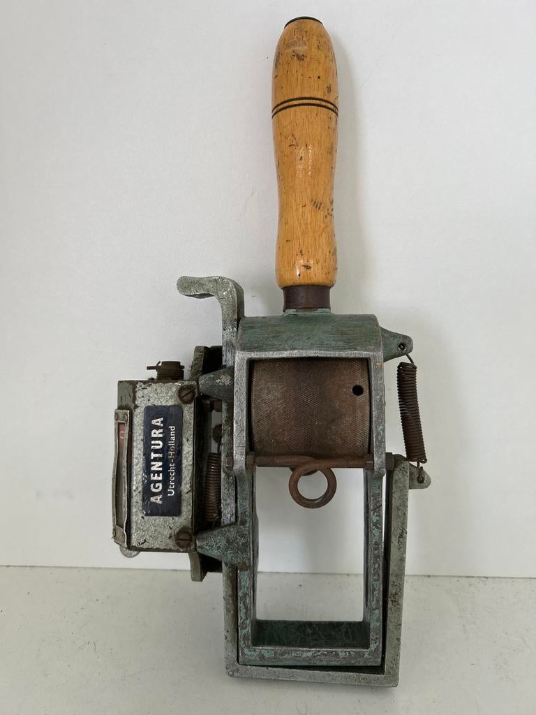 Vintage Agentura Utrecht-Holland Handstempel, Ophalen of Verzenden